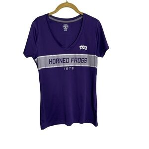 Rivalry Threads TCU Texas Christian University Horned Frog V Neck Shirt Medium